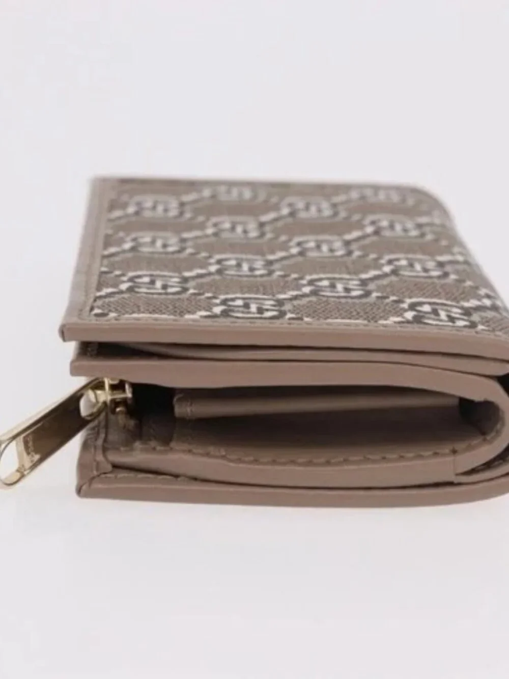 GUCCI GG Supreme Wallet PVC Beige Gold 795060 Auth 186154M - Picture 4 of 16